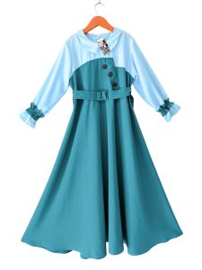 baju gamis anak perempuan gamis anak kombinasi 2 warna gamis terbaru