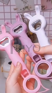 KIYO Alat Pembuka Tutup Botol Serbaguna 4 in 1 Kaleng Motif Kartun Hewan Aksesoris Serbaguna / Bottle Opener 4 in 1