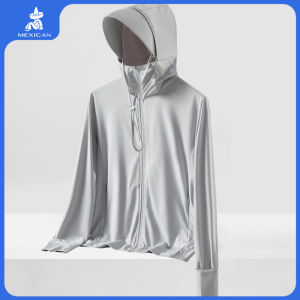 Upf50+ UV Protection Ice Silk Sunscreen Clothing Breathable Light Weight Men Women Outdoor Summer Camping Travel Gear