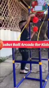 ชุดเกมบาสเก็ตบอลอาร์เคด การเล่นในร่ม/กลางแจ้ง ติดตั้งง่าย