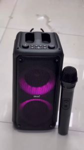 ลำโพงบลูทูธ รุ่น KTS-1973 ขนาดดอกลำโพง3นิ้ว2ดอก ฟรีไมค์ลอย1ตัว มีที่เก็บไมค์ด้านหลังอย่างดี รองรับUSB TF ปรับ-ปิดไฟได้ เพิ่ม-ลดเสียงไมค์ได้ พกพาได้ เสียงดี ลำโพงพร้อมไมค์ ลำโพงร้องเพลง ลำโพงร้องคาราโอเกะ