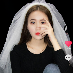 Short Bridal Veil Headwear for Women Black Korean Style Simple Fairy Tale Forest System Wedding Dress Accessory Photo Prop