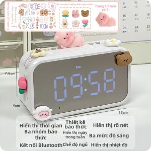 Đồng Hồ Báo Thức Cho Học Sinh Âm Lượng Cao Loa Bluetooth