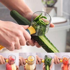 Multifunction Slicer Peeler with Storage Container Vegetable Cucumber Peeler Kitchen Tool
