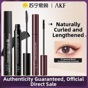 AKF Long-Lasting Mascara for Women Waterproof Curling Non-smudging Thickening Fine Brush Head Dense 3850 Eyelash Makeup Tool