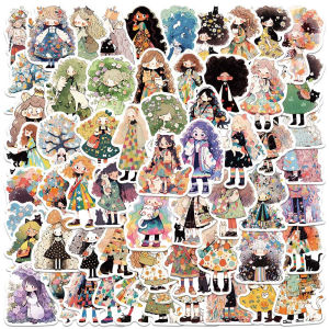 Sáng Tạo Hoạt Hình Anime Cô Gái Graffiti Dán 10/30/60 Bộ Chống Nước Thẩm Mỹ DIY Đề Can Cho Vali Điện Thoại Đàn Guitar Mũ Bảo Hiểm