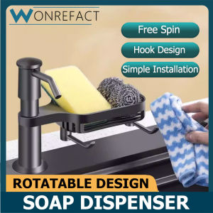 360° Rotate Kitchen Sink Detergent Dispenser WithTray Household Dishwashing Liquid Soap Dispenser Extension Tube With Water Pump