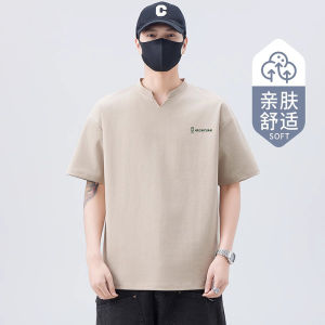 เสื้อยืดคอกว้างแขนสั้นทรงหลวมสำหรับผู้ชาย Vancl ฤดูร้อน 2025 ทรงหลวม คอกลม แขนสั้น ทรงหลวม ทรงหลวม ทรงหลวม