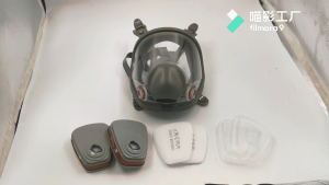 Masker Gas Beracun Kimia Respirator Full Face with Activated Carbon Filter 6001CN - 6800 No.3