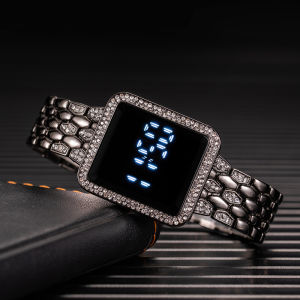 Luxury Women Digital Watch Simple Square LED Ladies Watches Alloy Strap Touch Fashion Electronic Woman Watch Reloj Para Mujer