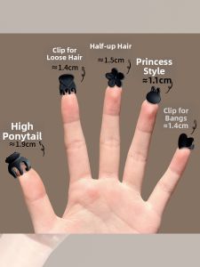 NING ZHOU | Elegant Mini Black Forehead Fringe Clip