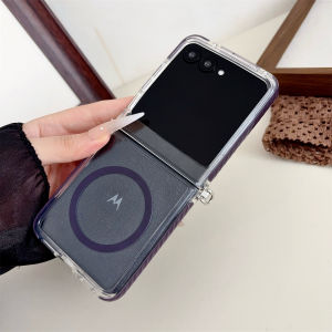 szhaiyu | For Magsafe Magnetic Clear TPU Soft Phone Case for Motorola Razr 60 50 Ultra Moto Razr60 Transparent Shockproof Protection Cover