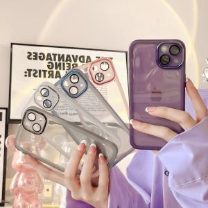 Oppo Reno9 Phone Case with Lens Film Men Women Full Cover Anti-Fall Soft Shell Silicone Protective Cover for Reno8 7 6 pro Findx6 A55s A72 A56 R17 R15