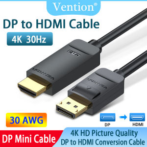 Vention Display Port to HDMI 4K 30Hz DP to HDMI Cable for PC Laptop HDTV Monitor Projector Video Audio Cable DisplayPort to HDMI
