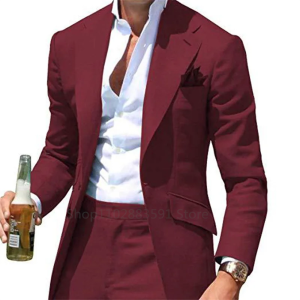 New Party Suits for Men 2026 Groom Tuxedos Slim Fit Groomsmen 2 Pieces Wedding Suits Classic Clothing Male Suit Blazer+Pant