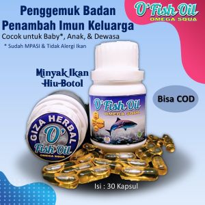 (COD) Suplemen Penggemuk Badan OFish Oil Minyak Ikan Hiu Nutrisi cocok untuk anak hingga dewasa. Anak makan lahap otak cerdas