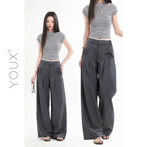 Quần Tây Vintage Rộng Rơi Ôm Dáng