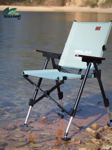 Camping folding leg lifting fishing chair European-style Lightweight Sun umbrella set Backrest Chair
