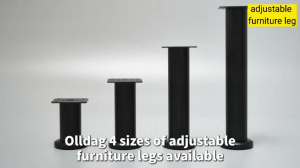 Jaysenong Steel Adjustable Metal Table Leg Furniture Base Support Feet Metal Table Leg Brackets Liftable Furniture Base