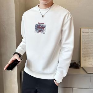 round Neck Long Sleeves Sweatshirt Mens Spring and Autumn 2024 New Arrival Fashion Brand Printing Silm Pullover Leisure T-shirt Mens Clothing