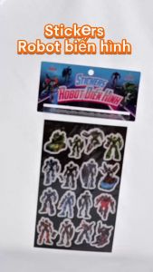 [LHT] Sticker Robot Biến Hình AAA Chống Nước Bền Màu Siêu Dính Đồ Chơi Trẻ Em Bóc Dán Tương Tác