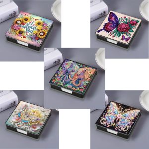 1 DIY diamond-painted paper flip-top label box - dreamy butterfly pattern - perfect for reading studying and office use