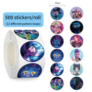 Bandai | 500Pcs Tiger Theme Anime Stickers Roll DIY Waterproof Decals for Scrapbook Phone Luggage Skateboard Laptop Decor