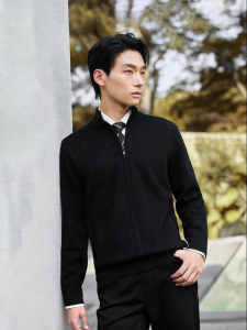 Business Casual Mens Wool Sweater Black