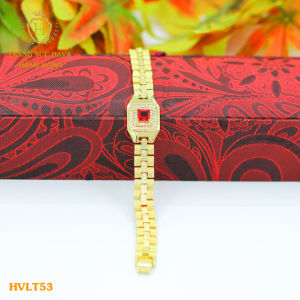 Lắc Tay Nữ Titan Mặt Đồng Hồ Vòng Tay Đính Đá Xi Mạ Vàng 18k 24k  Cao Cấp - Trang Sức Hava Hong Kong