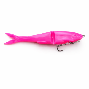 Jointed Soft Swimbait Lure 5 Colors 2-Section Silicone Artificial Bait with Hook for Bass Pike Trout Fishing Tackle