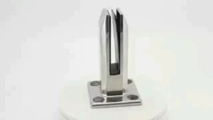 Black Stainless Steel Glass Fence Clamp Floor Glass Stand Fixed Clip for Pool Stairs Balcony