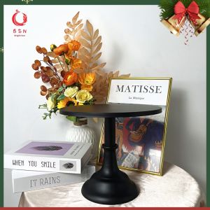 BSN*  Birthday Wedding Party White And Black Event Round Pedestal Dessert Display Rack High Quality DIY Decor Tool Metal Iron Cake Stand