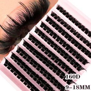 140 Bundles Cluster Eyelash Natural Hair Individual Eyelash Faux Mink DIY Ready made Fans 8-18 Thick clustered 3D Fake Eyelash