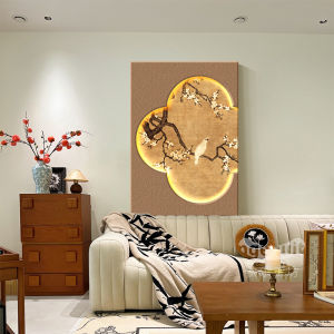 Modern Vintage Living Room Decorative Artwork High End Atmosphere Sofa Background Wall Hanging Painting New Chinese Luxury Sense