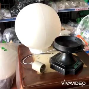 Đèn trang trí trụ cổng hình tròn chống nước chống va đập đường kính 200 250 300 kèm bóng LED