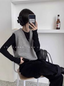 HUOLISI | French Style Petite Design Sleeveless Sweater Vest Short