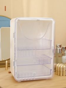 [Metaverse]Drawer Desk Organizer Makeup Storage Box Ins Desktop Jewelry Box Household Transparent Skin Care Product Storage Cabinet/Dust-proof Drawer Cosmetic Storage Box