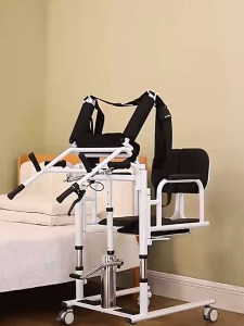 Bedridden elderly lift multifunctional paralyzed patient sitting toilet bath chair disabled nursing hydraulic lift chair with urinal Bearing 150KG
