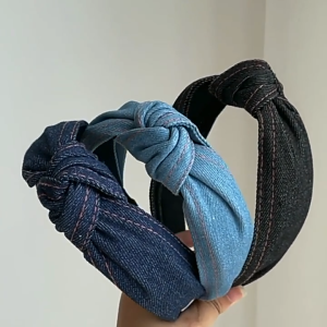 Bando Bandana Wanita Model Denim Jeans Twisted Simpul Korea Headband HS BDO12