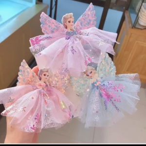 1 Pcs Japan and South Korea Fairy Baby Super Cute Hair Accessories Hairpin Princess Anna wings headdress Elsa Princess Wings Yarn Dress Hairpin