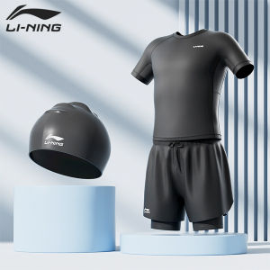 Li-Ning | Bộ Đồ Bơi Nam Hút Ẩm Nhanh Lớp Đôi 5 Inch