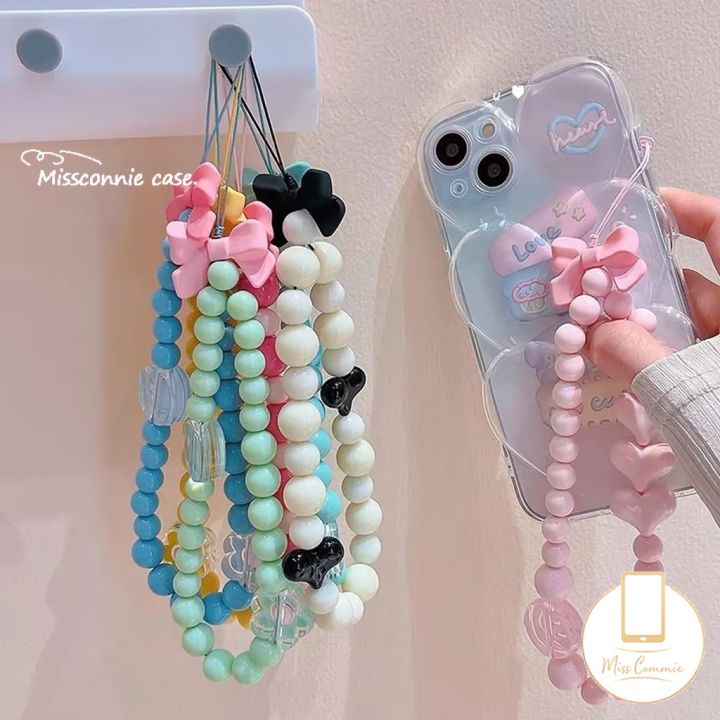 MissConnie Cute Smiley Bow Mobile Phone Straps Charm Bracelet