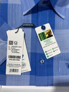 (1R6068)Áo sơ mi viettien ngắn tay lai ngang fom regular ( dáng rộng)