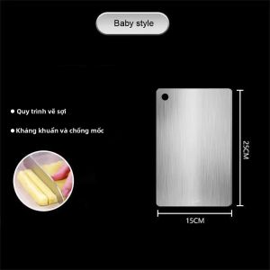 Thớt Thép Không Gỉ Dày Dặn Thân Thiện Với Môi Trường Kháng Khuẩn Chống Mốc Bền Dùng Trong Gia Đình