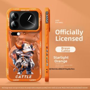 Horse Year Design Phone Case Full Enclosure Anti-fall Liquid Silicone