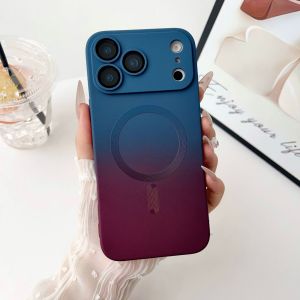 Gradient Magnetic Case for iPhone 17 Pro Max 17 Pro Air Cover Mag-safe Wireless Shell Full Camera Lens Film Soft Silicone Fundas