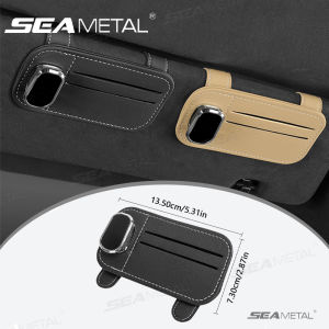 Seadetal Xe kẹp kính râm đồ đựng thẻ Phổ Chống-Xước Tấm Che Nắng Xe Organizer xe di động Đồ Giữ Kính mắt