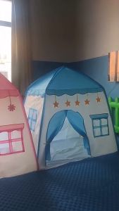 1.3M Portable Childrens Tent Wigwam Folding Kids Tents Tipi Baby Play House Large Girls Pink Princess Castle Child Room Decor