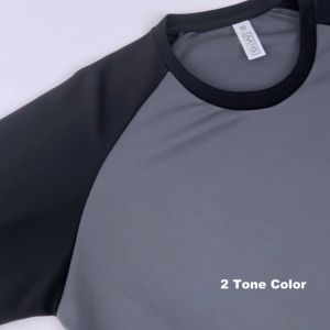 MIG Polyester Quick Dry Round Neck Long Sleeve DualTone Tee