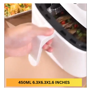 Air Fryer Aluminum Foil Tray Square Baking Pan Oven Safe With Lid 6.3x6.3x1.6 Inches 450ml